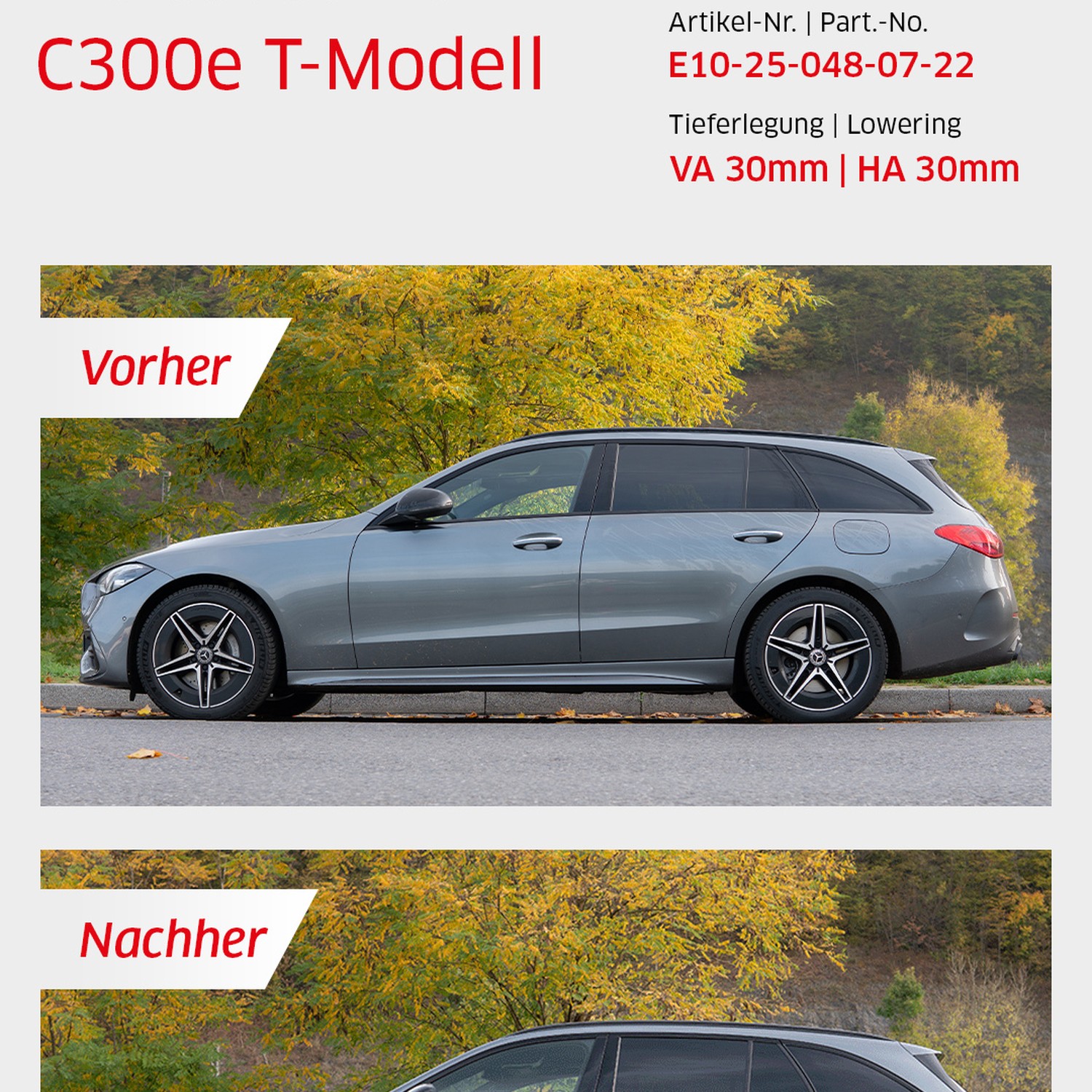 Muelles Eibach E10-25-048-07-22 para Mercedes-Benz C-Class, C-Class T-Model